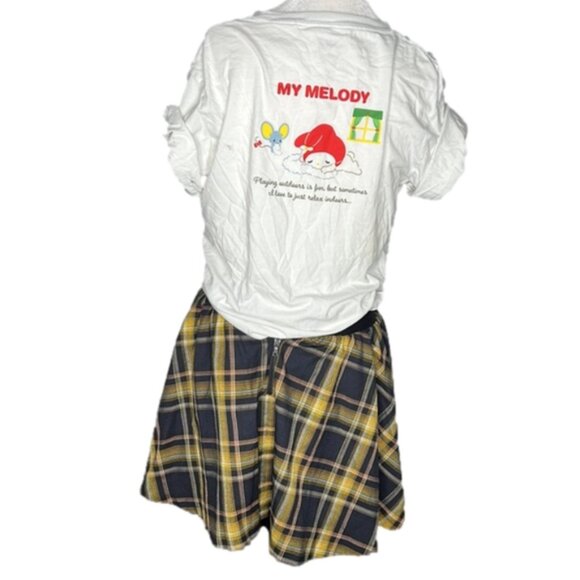 Alice&Olivia yellow&black plaid mini skirt - Picture 2 of 10